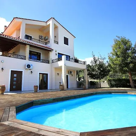 Villa Sofia's Sunny + Private Pool + Gym Prassas